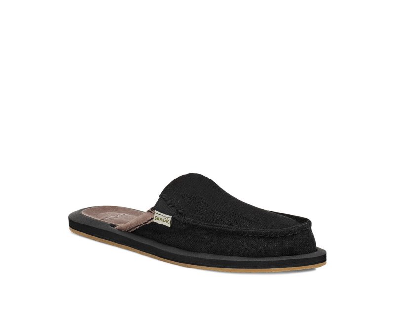 Sanuk You Got My Back Hemp Slipper - Sanuk Shoes Womens Black - Philippines FKARSY903